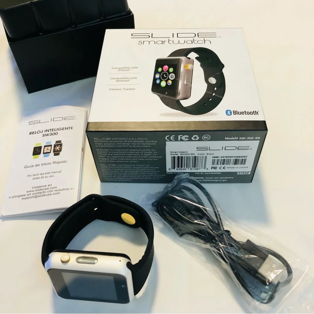 SLIDE Smartwatch, Black, Model SW300-BK